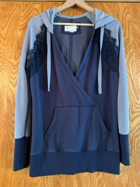 evy's tree Gray and Navy The Sharon Pullover